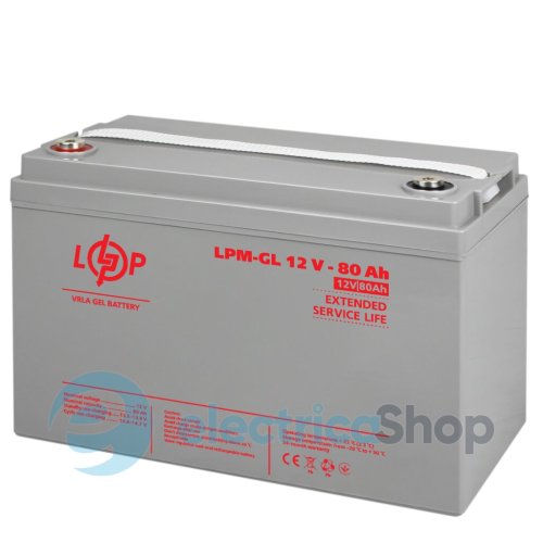Аккумулятор гелевый LPM-GL 12V - 80 Ah
