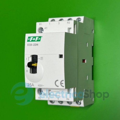 Контактор 2NO+2NC, 25А/230V, DIN, F&F ST25-22-M