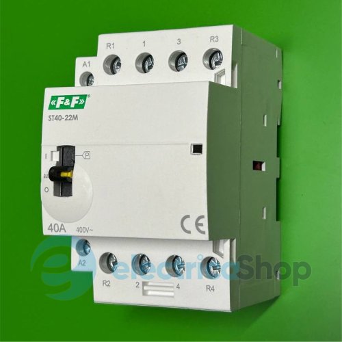 Контактор 2NO+2NC, 40А/230V, DIN, F&F ST40-22-M