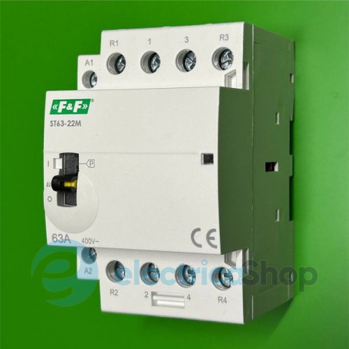 Контактор 2NO+2NC, 63А/230V, DIN, F&F ST63-22-M