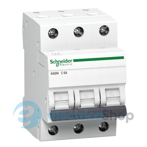 Автоматический выключатель 3-п, 6А, C, 6kA, Acti9 K60N Schneider Electric A9K02306