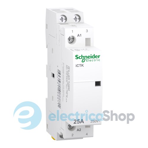 Контактор 25A/250V, 2НО, катушка управления 230-240V/AC, DIN, Acti9 iCTK, SE A9C40225