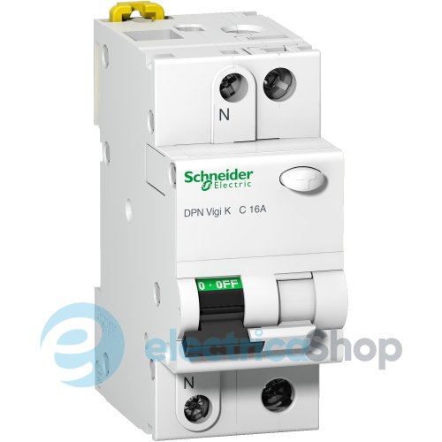 Дифавтомат 1P+N, 16A, C, 6кA, A тип, 30мА, Acti9 DPN Vigi K, SE A9D21616