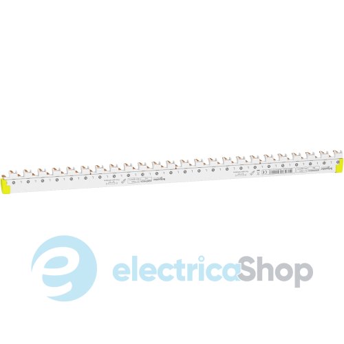Гребенчатая шина, нижняя, 1L+N, ширина 9 мм, 24 модуля, 80А Schneider Electric Acti9 A9XPH624