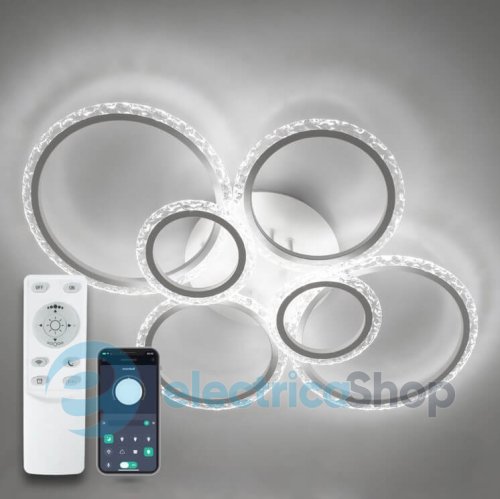 Світильник стельовий LUMINARIA EUROPA 132W 6R 790/560 WHITE/ICE 220V IP20 з пультом ДК