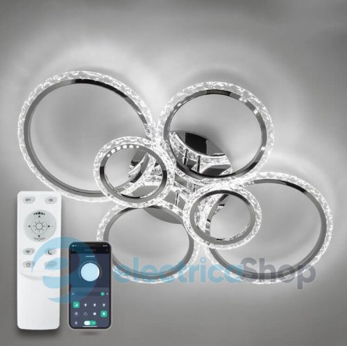 Потолочный светильник LUMINARIA EUROPA 132W 6R 790/560 CHROME/ICE 220V IP20 с пультом ДУ