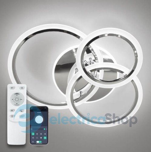 Потолочный светильник Luminaria SONNE 90W 4R APP 590/525 CHROME 220V IP20 с пультом ДУ