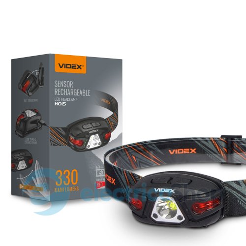 Налобний світлодіодний ліхтарик VIDEX VLF-H015 330Lm 5000K (26563)