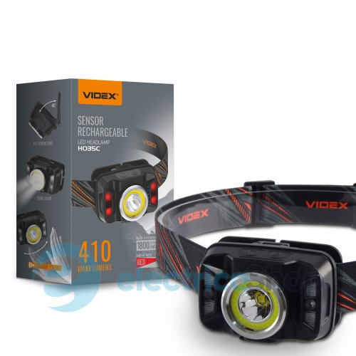 Налобний світлодіодний ліхтарик VIDEX VLF-H035C 410Lm 5000K (26571)