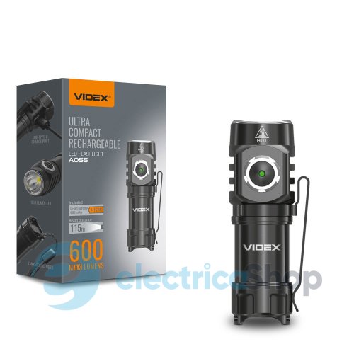 Портативний світлодіодний ліхтарик VIDEX VLF-A055 600Lm 5700K (26569)
