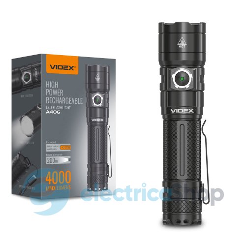 Портативний світлодіодний ліхтарик VIDEX VLF-A406 4000Lm 6500K