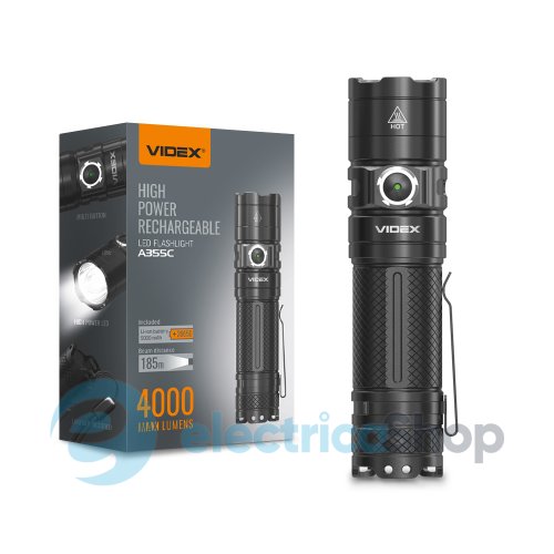 Портативный светодиодный фонарик VIDEX VLF-A355C 4000Lm 5000K