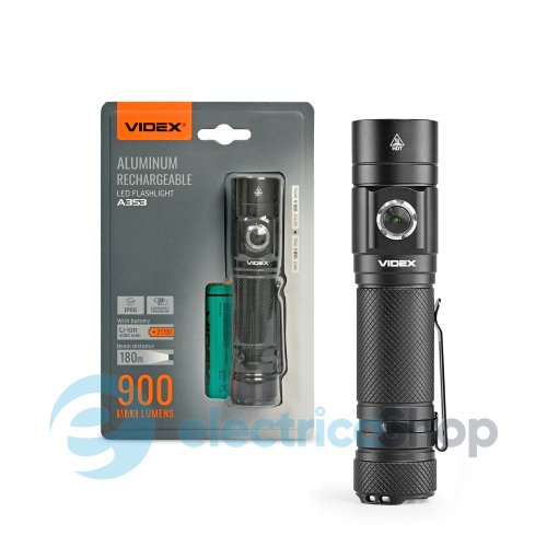 Портативний світлодіодний ліхтарик VIDEX VLF-A353 900Lm 5000K (28359)