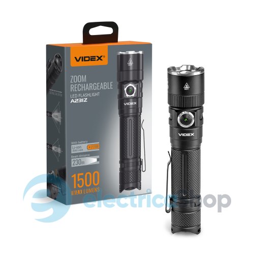 Портативный светодиодный фонарик VIDEX VLF-A231Z 1500Lm 5000K