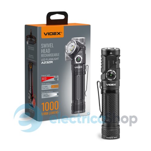 Портативный светодиодный фонарик VIDEX VLF-A232R 1000Lm 5000K