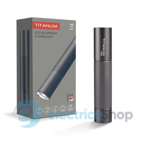 Портативний світлодіодний ліхтарик TITANUM TLF-T14G 300Lm 5000K Gray (27513)