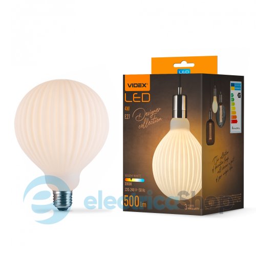 Світлодіодна лампа VIDEX Filament VL-DG125175-WZTMO 4W E27 3000K Matt opal