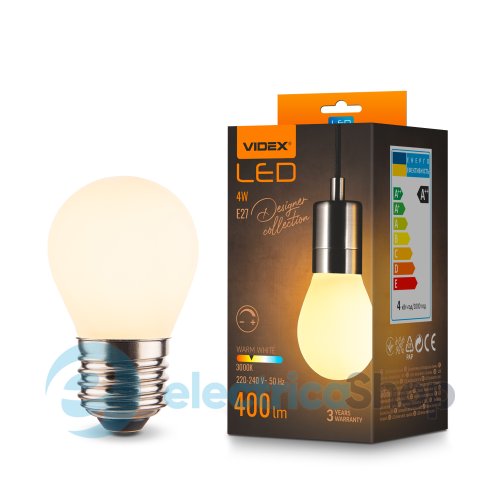 Світлодіодна лампа VIDEX Filament VL-DG45MO 4W E27 3000K Porcelain dimmable (27624)
