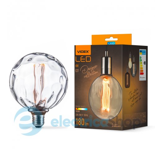 Світлодіодна лампа VIDEX Filament VL-DI-G125FC1980 4W E27 1800K
