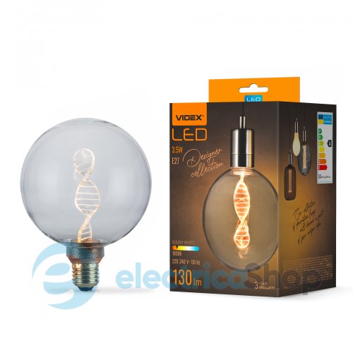 Светодиодная лампа VIDEX Filament VL-DNA-G125-C 3.5W E27 1800K