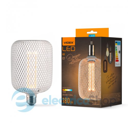 Светодиодная лампа VIDEX Filament VL-DWMC100162 4W E27 1800K White Chainmail style