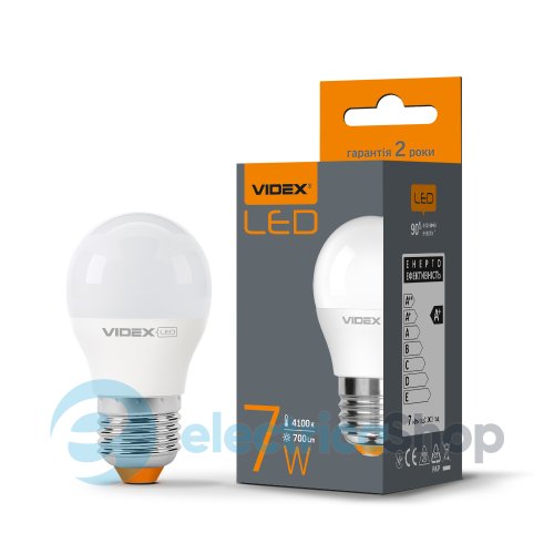 Светодиодная лампа VIDEX G45e 7W E27 4100K (24961)