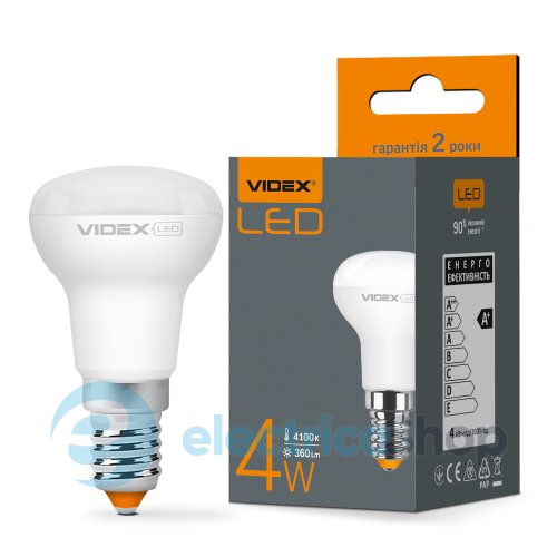 Світлодіодна лампа VIDEX R39e 4W E14 4100K (23492)