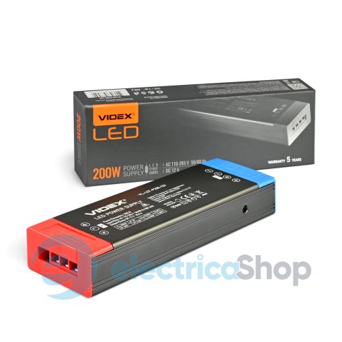 Блок питания для LED ленты VIDEX DC12V 16.6A 200W IP20 (VL-LST-P200-12V)