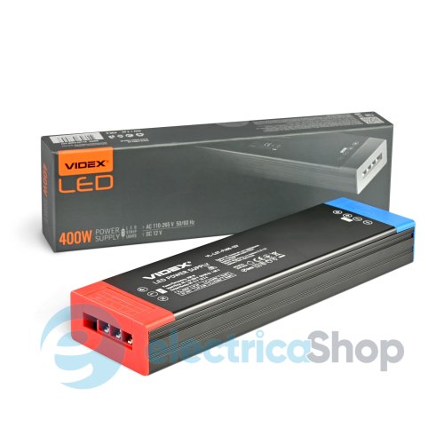 Блок живлення для LED стрічки VIDEX DC12V 33.3A 400W IP20 (VL-LST-P400-12V) (28213)