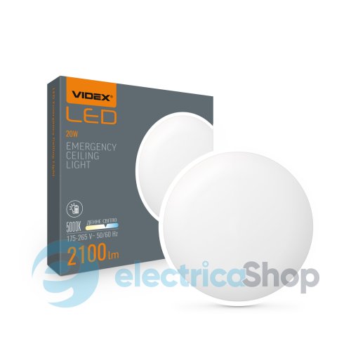 Светильник аварийный накладной VIDEX VL-CLR-EM200-2 20W 5000K 220V LED