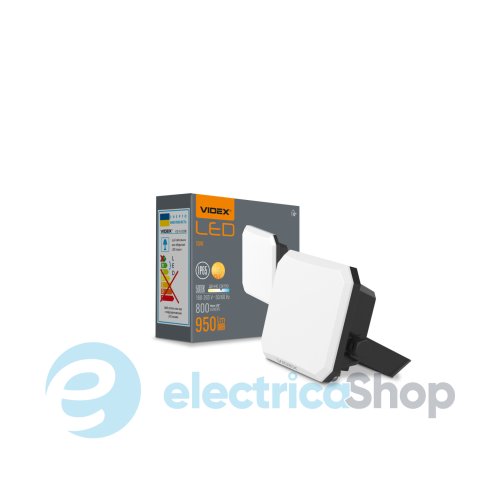 LED прожектор VIDEX F3 10W 5000K 220V Black VLE-F3-0105B