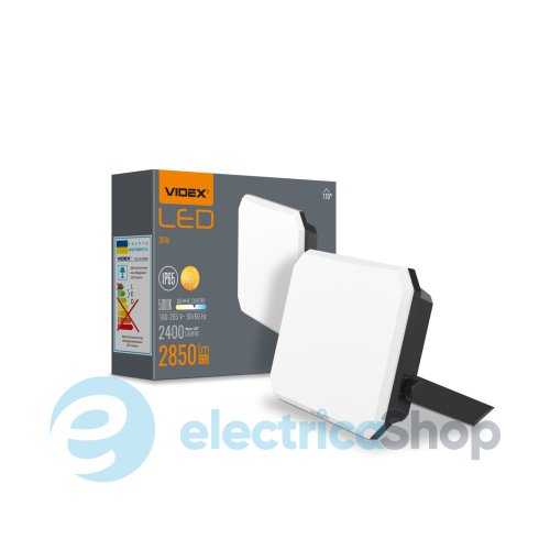 LED прожектор VIDEX F3 30W 5000K 220V Black VLE-F3-0305B
