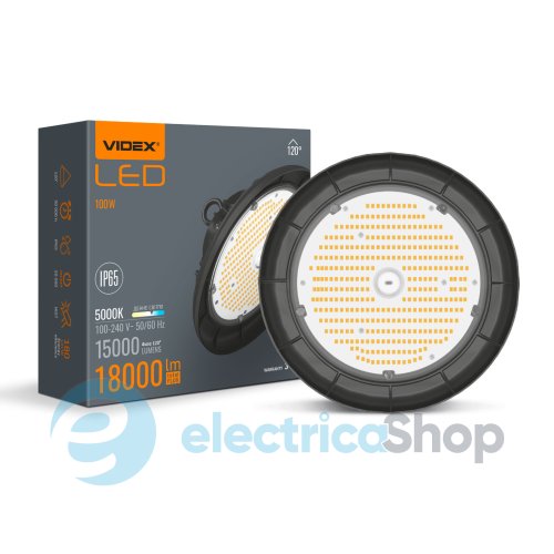LED-світильник висотний VIDEX High Bay 100W 5000K 18000Lm чорний VL-HB01-1005B