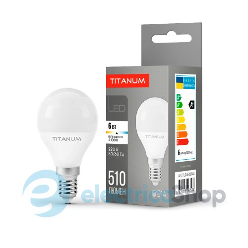 Світлодіодна лампа TITANUM G45 6W E14 4100K (24999)