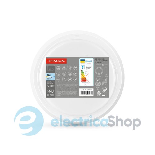 Настінно-стельовий світильник TITANUM 18W 5000K TL-BHR20-185 LED