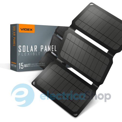Портативное зарядное устройство солнечная панель VIDEX VSO-F515UU 15W