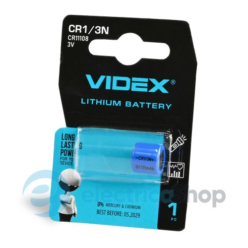 Батарейка литиевая Videx CR1/3N 1шт BLISTER
