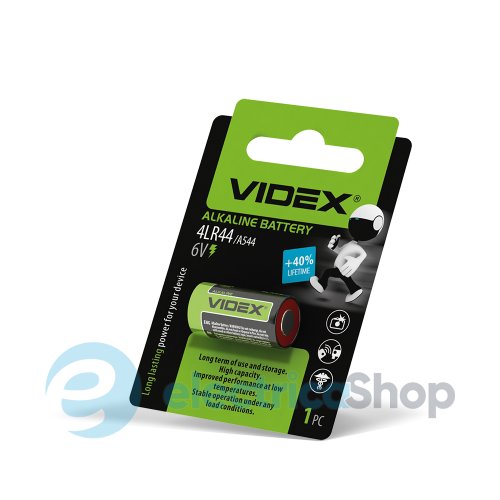 Батарейка щелочная Videx 4LR44/A544 1шт BLISTER
