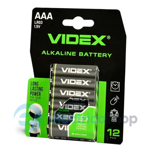 Батарейка щелочная VIDEX LR03/AAA 12шт BLISTER