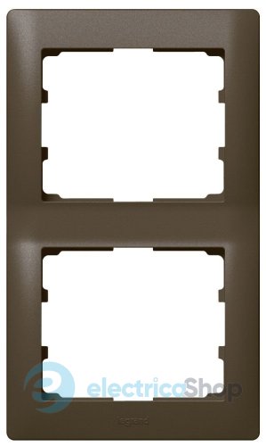 Рамка 2-я вертикальная «Galea Life», цвет тёмная бронза