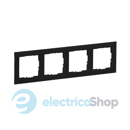 Рамка установочная 4-я Legrand Suno 721524 черный матовый