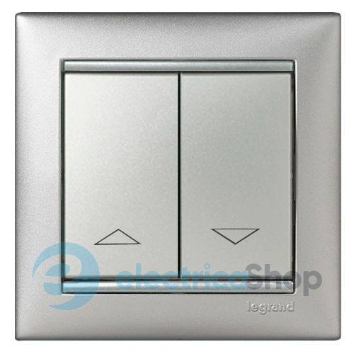 Перемикач 2-кл. до жалюзі для серії Valena Classic Legrand 770114 алюміній