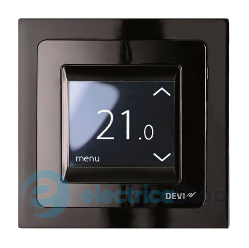 Терморегулятор DEVIreg Touch сенсорний багатофункціональний, колір чорний глянець