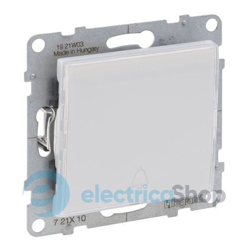 Кнопка 1-кл с держателем этикеткиы 6A/250V для серии SUNO Legrand 721110 белый