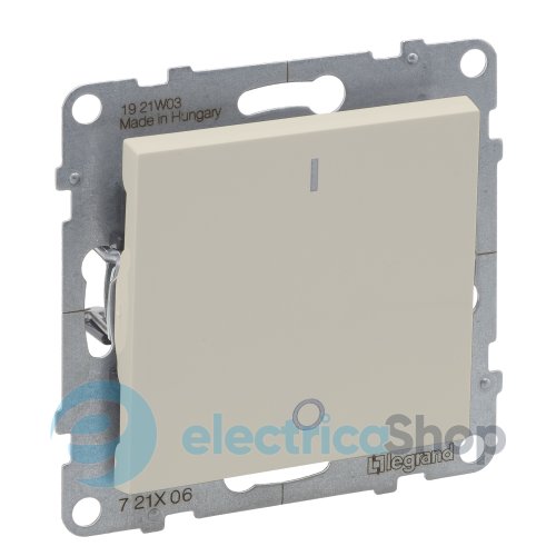 Выключатель 1-кл 2-полюсный (винт. клеммы) 10А/250V для серии SUNO Legrand 721202 слоновая кость