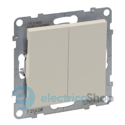 Переключатель 2-кл (пружин.клеммы) 10А/250V для серии SUNO Legrand 721208 слоновая кость