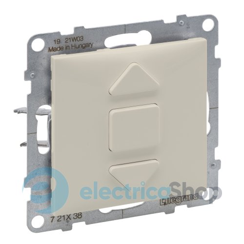 Выключатель жалюзи кнопочный 3-позиционный 6A/250V для серии SUNO Legrand 721238 слоновая кость