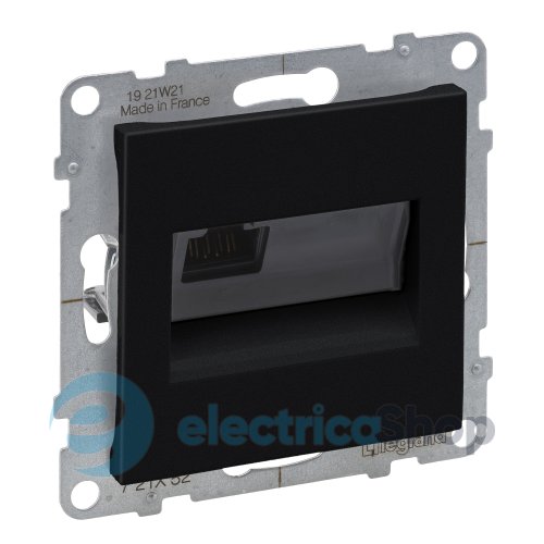 Розетка компьютерная 1-я RJ45 CAT6/UTP для серии SUNO Legrand 721452 черный