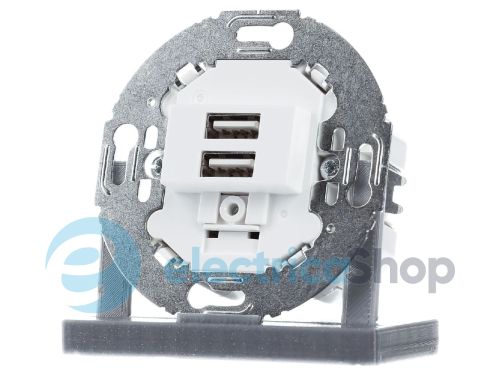 Механизм USB-розетки двойной, 230V, Berker 1930/Glas/R.classic, полярная белизна