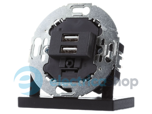 Механизм USB-розетки двойной, 230V, черная, Berker 1930/Glas/R.classic